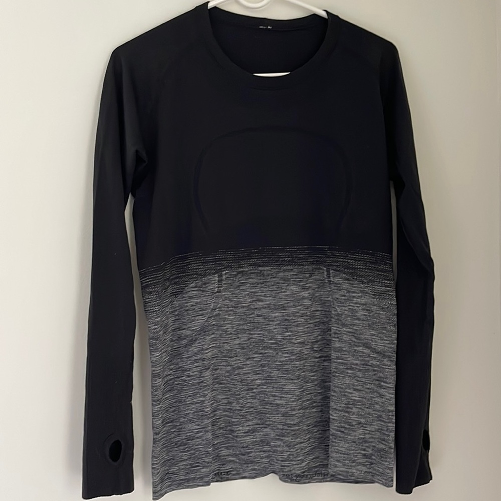Lululemon swiftly tech long sleeve shirt thumb holes size 12 ombré